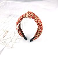 Retro  Leopard Print Folds Knotted Hair Band main image 4