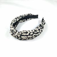 Retro  Leopard Print Folds Knotted Hair Band main image 6