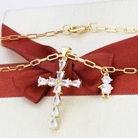 New Diamond Cross Necklace main image 4