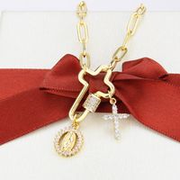 Hot Sale Fashion  Cross  Religious Copper Necklace main image 3