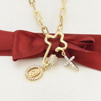 Hot Sale Fashion  Cross  Religious Copper Necklace main image 4