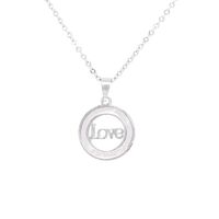Stainless Steel Geometric English Love Necklace sku image 1