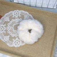 New  Imitation Rabbit  Korean S Pure Color Plush Hair Scrunchies sku image 1