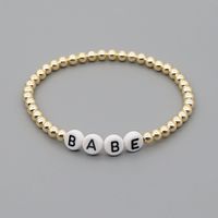 Bohemian Colored Rice Bead Letters Multi-layered  Simple  Natural Freshwater Pearl Bracelet sku image 1