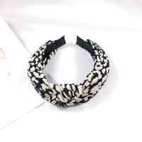 Retro  Leopard Print Folds Knotted Hair Band sku image 3