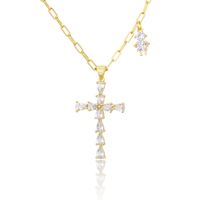 New Diamond Cross Necklace sku image 1