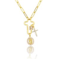 Hot Sale Fashion  Cross  Religious Copper Necklace sku image 1
