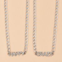 New Metal Texture Letter Women's Necklace main image 5