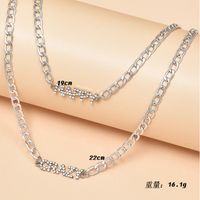 New Metal Texture Letter Women's Necklace main image 6
