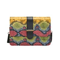 New Fashion All-match Retro Snakeskin Pattern Chain Small Square Bag main image 6