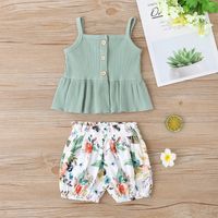 Sleeveless Sling Korean Two-piece Suit main image 1