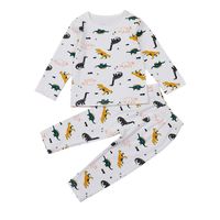 New Children's Casual Home Clothes Two-piece Kid Cartoon Printing Suit sku image 16