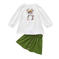 New Cartoon Deer Fashion Kinder Langarmhemd Kurz Zweiteilig Großhandel sku image 2