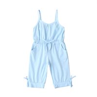 New  Suspenders Jumpsuit Solid Color Fashion Children's Casual Pants Wild Trousers Wholesale sku image 11