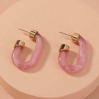 Korea Jelly Powder U-shaped Resin Earrings main image 1