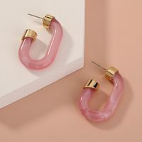 Korea Jelly Powder U-shaped Resin Earrings main image 3