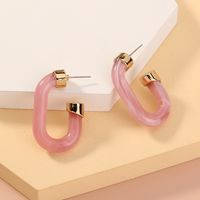 Korea Jelly Powder U-shaped Resin Earrings main image 4