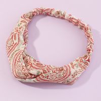 Trendy Fabric  Printing Wide Face Cross Knotted Headband Set main image 5