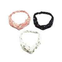 Trendy Fabric  Printing Wide Face Cross Knotted Headband Set main image 6