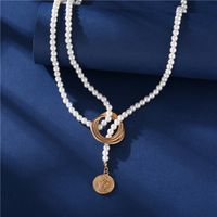 Geometric Metal Pearl Fashion All-match Necklace main image 4
