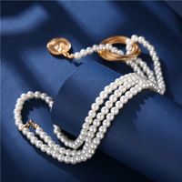 Geometric Metal Pearl Fashion All-match Necklace main image 5