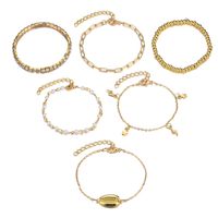 Fashion Gold-plated Shell Crystal All-match Bracelet Set main image 4