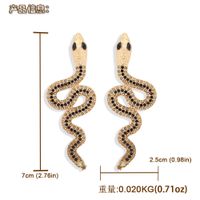 Exaggerated Snake-shaped Diamond Retro Punk Snake Earrings main image 6
