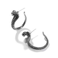 Exaggerated Snake-shaped  Punk Style  Gold Snake Earrings main image 6