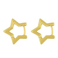 Korean Five-pointed Star Heart-shaped Earrings main image 4