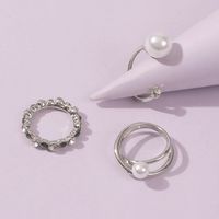 Hot Selling Elegant Pearl Diamond Fashion Joint Ring main image 5