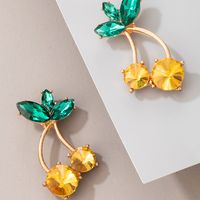 New  Yellow Cherry Diamond Earrings main image 5