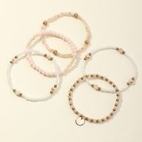 Wholesale Imitation Pearl Rice Beads Elastic Handmade 5-piece Bracelet main image 3