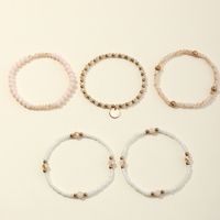 Wholesale Imitation Pearl Rice Beads Elastic Handmade 5-piece Bracelet main image 5