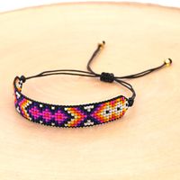 Rice Beads Woven Handmade Jewelry Contrast Color Geometric Couple Bracelet main image 4