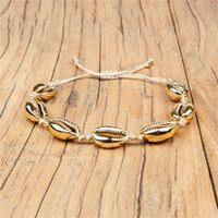 Rice Beads Woven Letters Love All-match Stacking Gold-plated Color-preserving Shell Bracelet main image 3