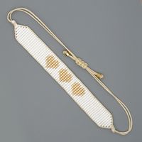 Wholesale Simple Exotic Heart Rice Bead Woven Couple Bracelet main image 3