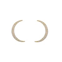 Hot Selling  New Sickle-shaped Diamond Moon Earrings main image 1