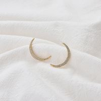 Hot Selling  New Sickle-shaped Diamond Moon Earrings main image 5