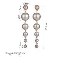 New Long Imitation Pearl Pendant Fashion All-match Earrings main image 6