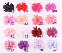 Solid Color Ribbed Ribbon Bow Hairpin main image 4