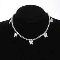 Hip-hop Rhinestone Butterfly Pendant Insect Necklace sku image 3