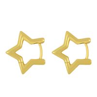 Korean Five-pointed Star Heart-shaped Earrings sku image 1