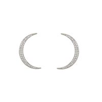 Hot Selling  New Sickle-shaped Diamond Moon Earrings sku image 2