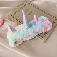 Cute Simple  Colorful Unicorn Face Wash Headband sku image 3