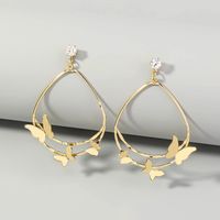 Hot-selling Fashion New Double-layer Drop-shaped Multiple Butterfly Earrings main image 1