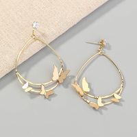 Hot-selling Fashion New Double-layer Drop-shaped Multiple Butterfly Earrings main image 3