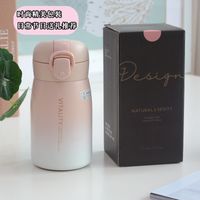 Fashionable Small And Cute Gradient Cover With Lock Insulation Student Portable Bag Women's Water Cup main image 5