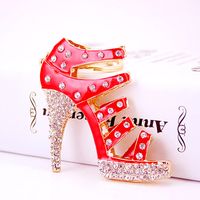 Creative Cute Diamond-studded Ladies Oversized High Heels Keychain main image 5