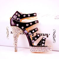 Creative Cute Diamond-studded Ladies Oversized High Heels Keychain main image 4
