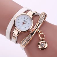 Fashion Stainless Steel Pu Leather Alloy Women's Watches sku image 6